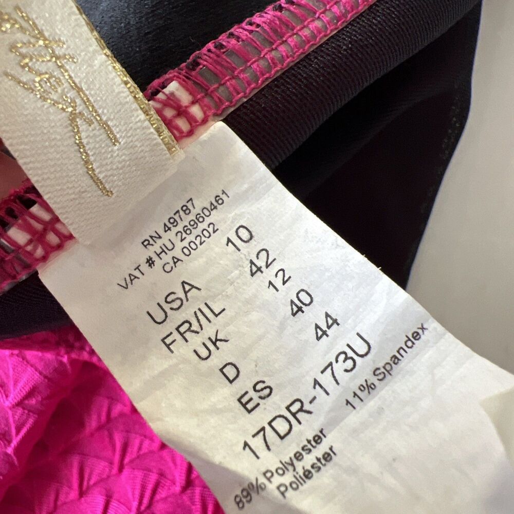 GOTTEX Sz 10 Magenta Diamond in the Rough 1 Pc Surplice Style Swimsuit - Picture 9 of 9